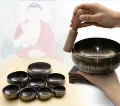 Vintage Tibetan yoga Meditation Singing bowl with wooden stiker or wand - $298.76 MXN