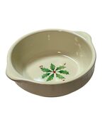 Lenox Holiday Cold Dip Bowl Ceramic Holly Christmas Dish - $17.94 CAD