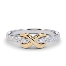 Enchanted Disney Brilliant Round Diamond Infinity Ring in Two-Tone 925 Silver - £70.39 GBP