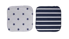 Gerber Flannel Reusable Wipes For Baby, Navy Blue/White Stripes &amp; Gray, ... - $261.52 MXN