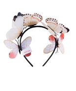 White Butterfly Crown Headband Accessories Party Goddess Headpiece Flower - £14.14 GBP