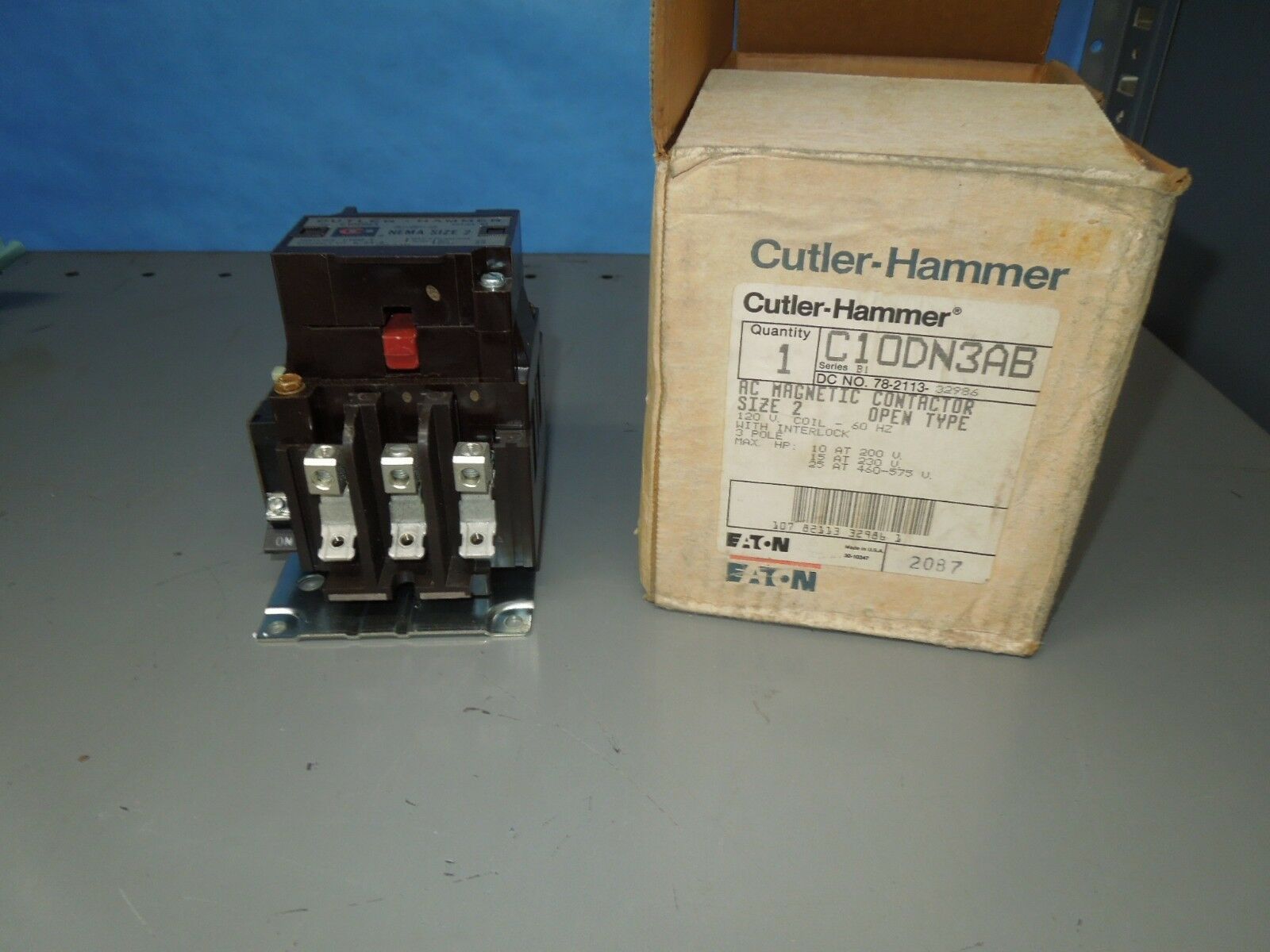 Cutler Hammer C10DN3AB Series B1 NEMA Size 2 45A Contactor 120V Coil New... - $375.00