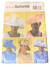 Butterick B4146 Misses Fancy Hats Sewing Pattern Size Small Medium Large uncut - $17.87