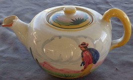 Vintage Hand Crafted Terra Cotta Pottery Teapot - Peru - Beautiful Collectible - £47.30 GBP