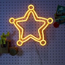 Star Badge | LED Neon Sign, Neon Sign Custom, Home Decor, Gift Neon light - £31.96 GBP+