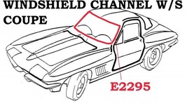 1963-1967 Corvette Weatherstrip Windshield Channel Coupe USA - £58.34 GBP