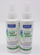 2pk Lucky Tea Tree Oil Foot Spray w/Natural Essential Oils Plant Extract... - £14.09 GBP