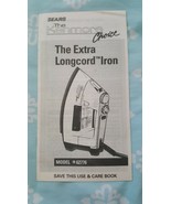 Use &amp; Care Instructions for Sears The Kenmore Choice The Extra Longcord ... - $147.09 MXN
