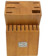 Chicago Cutlery 14 Slot Knife Block Wooden Holder Storage Organizer Kitc... - $10.94