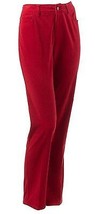 Dana Buchman Solid Red Velveteen Pants - $39.99