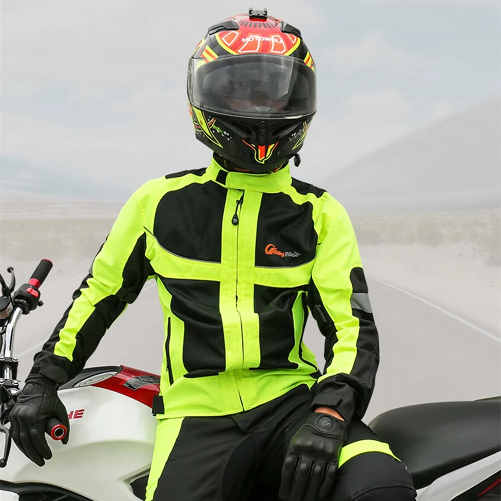 Motorcycle Jacket Summer Mesh Breathable Protective Armor Coat Motorbike Riding - £54.85 GBP+