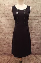 NEW Laundry by Design Women&#39;s Blue Sleeveless Career Sheath Dress Button... - £21.61 GBP