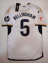 Jude Bellingham #5 Real Madrid La Liga Match White Home Soccer Jersey 2023-2024 - $80.00