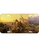 EMANUEL LEUTZE OLD WEST COWBOY WESTARD COURSE EMPIRE TAKES METAL LICENSE... - $313.53 MXN
