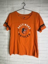 MLB Baltimore Orioles Logo by Campus Lifestyle Orange Top T-Shirt Womens... - £15.58 GBP