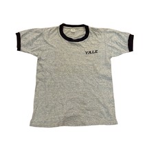 Vintage 1970&#39;s Yale University Ringer Single Stitch T-Shirt Blue Size Me... - $49.99