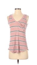 Maurices Pink Striped Tank Top 24/7 Line Size Small - £13.77 GBP