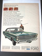 Vintage Ford Color Advertisement - 1967 Ford Color Advertisement - $12.99