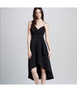 Amanda Uprichard Kiana Black Dress 100% Silk High Low Dress Size Small - $555.02 MXN
