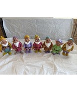 VTG  Disney Seven Dwarfs From Snow White. 1992 Vinyl Plastic 6” Set Of 7... - $726.74 MXN