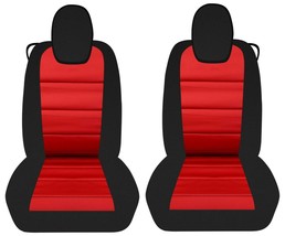 Fits 2010-2015 Chevy Camaro  Front set car seat covers    black and red - $99.99