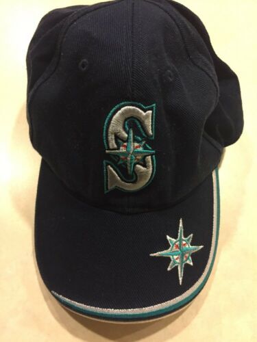 Vintage Seattle Mariners Fitted Cap Hat Baseball MLB Genuine Merchandise - £14.61 GBP