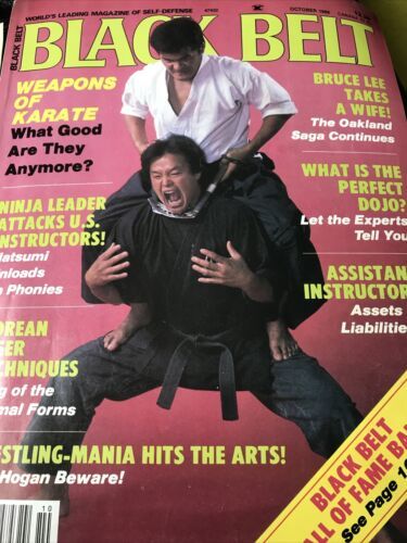 Black Belt Magazine: October 1986 Bruce Lee Korean Tiger Wrestling Marti... - $9.87