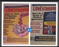 set of 2 life extension magazines back issue sept 2013 & sept 2014 - £15.17 GBP