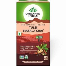 Ensemble De 2 Organic India Tulsi Masala Chai 50 Thé Sacs Ayurvédique Na... - $24.10