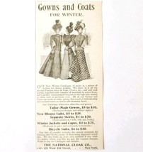 National Cloak Co Gowns Coats 1897 Advertisement Victorian Fashion ADBN1A3 - $19.99