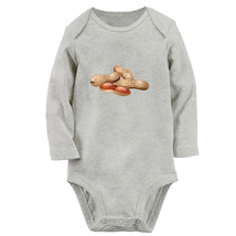Babies Nut Peanut Pattern Rompers Newborn Bodysuits Infant Jumpsuit Long Outfits - £8.91 GBP