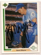 brent mayne signed autographed Baseball card 1991 Upper Deck - $9.65