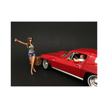 Hitchhiker 2 piece Figurine Set (Green Shirt) for 1/18 Scale Model Cars by Am... - £22.17 GBP