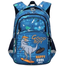 Kids Backpack School Bag Rucksack Cartoon Good Boy T-Rex Dinosaur - £38.60 GBP