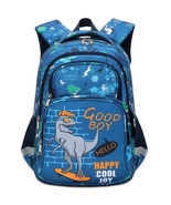 Kids Backpack School Bag Rucksack Cartoon Good Boy T-Rex Dinosaur - £39.94 GBP