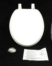 NEW IN BOX Centoco HPS20-001 Soft Round Toilet Seat, Padded Vinyl Plastic, White - $17.56