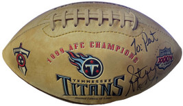 Steve McNair signed 1999 Tennessee Titans AFC Champs/SBXXXIV Logo Full Size Foot - £267.41 GBP