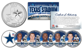 Dallas Cowboys 6-Coin Tx State Us Quarters Set Texas Stadium Farewell Collection - £11.66 GBP