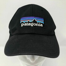 VTG Patagonia Black Mesh Trucker Snapback Hat Hiking Outdoors Common Thr... - $39.59