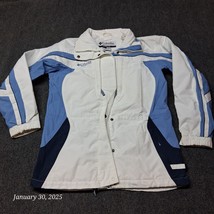 Columbia Jacket Women Medium Interchange Outershell White and Blue - $11.41
