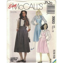 McCall&#39;s 3920 Easy Jumper Dress Pattern Bib Front Option Misses Size 10 Uncut - £11.06 GBP