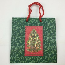 Set of 7 American Greetings Green Holly Christmas Tree Present Gift Bag - £15.81 GBP