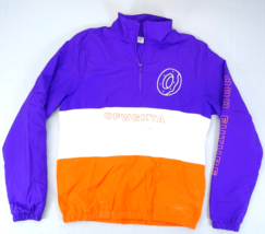 ODD FUTURE OFWGKTA Striped Purple White Orange Windbreaker 3/4 Zip Jacke... - £14.92 GBP