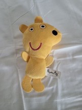 Peppa Pig Yellow Teddy Bear Flat 7&quot; Plush Stuffed 2003 - £7.77 GBP