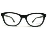 PRADA Eyeglasses Frames VPR 05R 1AB-1O1 Polished Black Silver Cat Eye 53... - $111.98