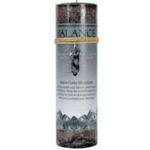 Balance Pillar Candle with Snowflake Obsidian Crystal Pendant/Necklace - $19.79