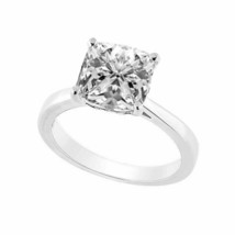 2.76 Karat Prinzessin Schnitt Moissanit 14K Vergoldet Silber Solitaire Verlobung - $144.28