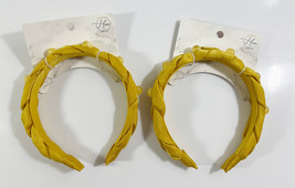 Hive &amp; Co. Beaded Braided Headband Mustard Yellow - £12.36 GBP