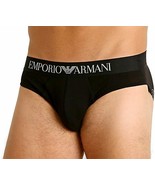 Emporio Armani Big Eagle Underwear Brief Organic Cotton Black ( XL ) - £59.18 GBP