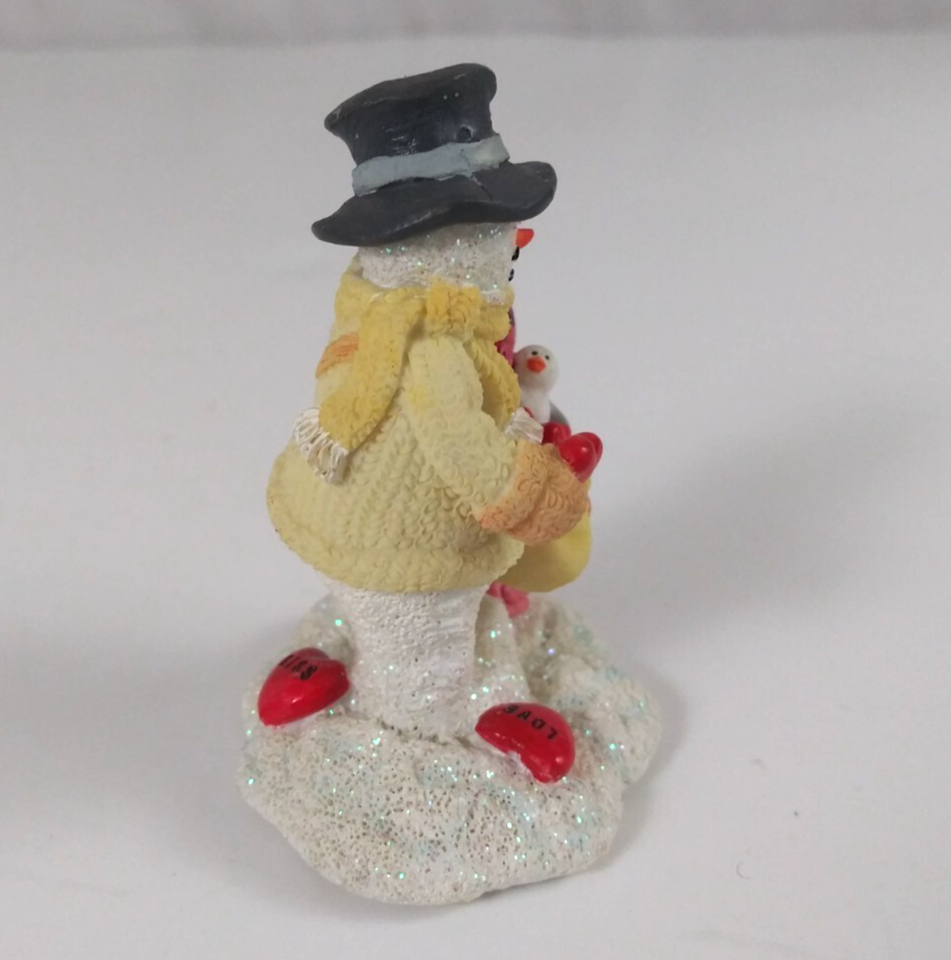 Russ Ice Sculptures Cute as a Button #21142 Mini Collectible Snowman Figurine Item image 2